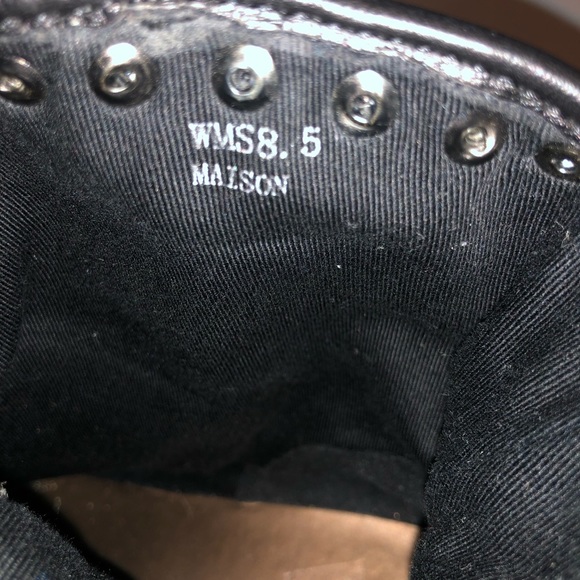 Black Moto Booties SIZE: 8.5 - Picture 8 of 8